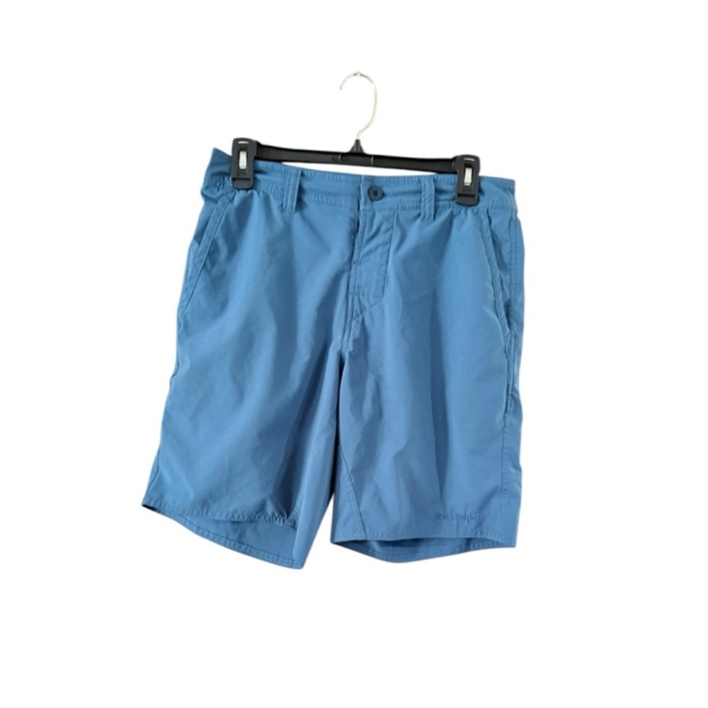 Patagonia Men's Teal Flat Front Shorts - Picture 2 of 8